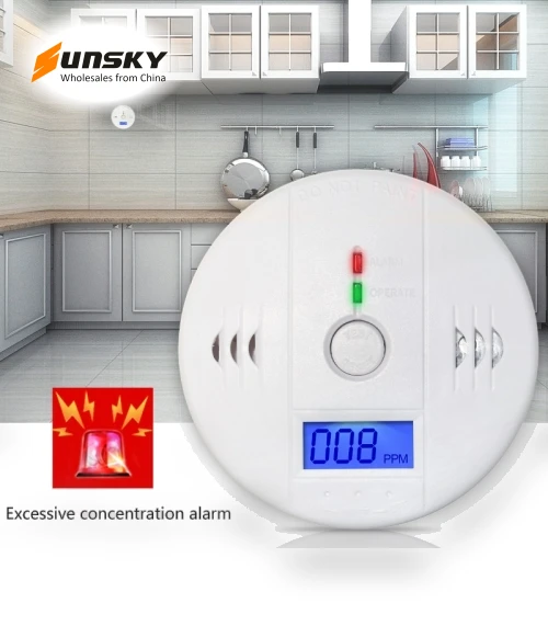 LCD Carbon Monoxide Detector with Digital Display — Alarms