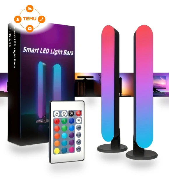 LED Light Strip Gaming Kit with Music Sync — Smart TV Light Bars