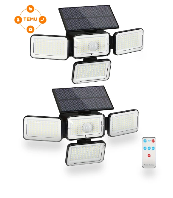 Outdoor Solar Security Lights with Motion Sensor (2 Pack) — Portable Power Stations