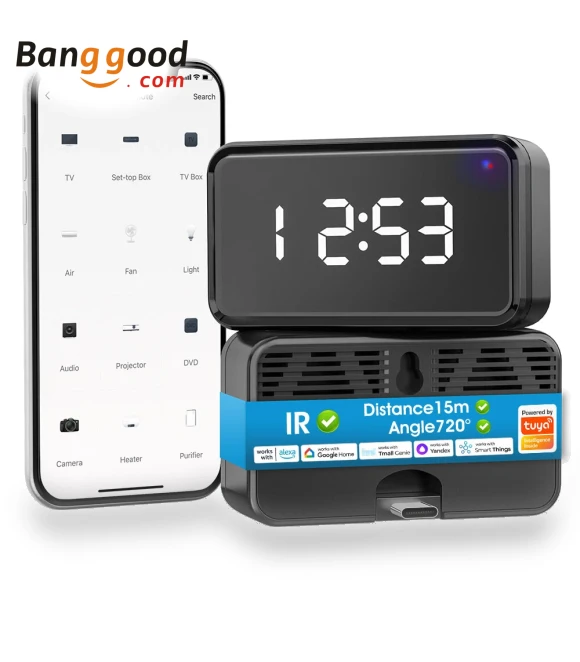 Smart WiFi IR Universal Remote Controller with Time Display — Automation Devices by SMATRUL