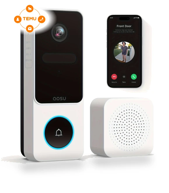 Smart Wireless Video Doorbell with Package Detection — Doorbells by AOSU