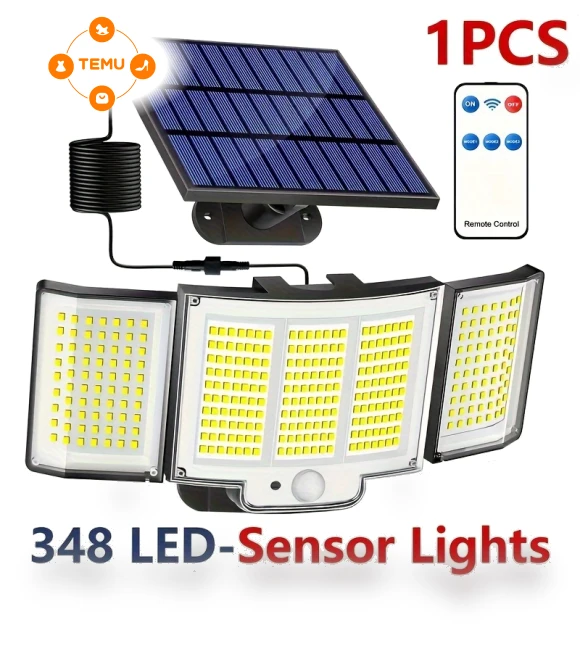 348 LED Solar Motion Sensor Flood Lights — Portable Power Stations