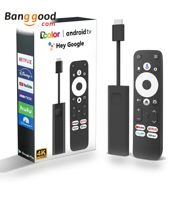 Android TV Stick 4K with Voice Remote — TVs by Dcolor