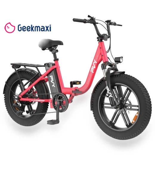 LS20 Fat Tire Electric Bike - Pink — Bikes by PVY