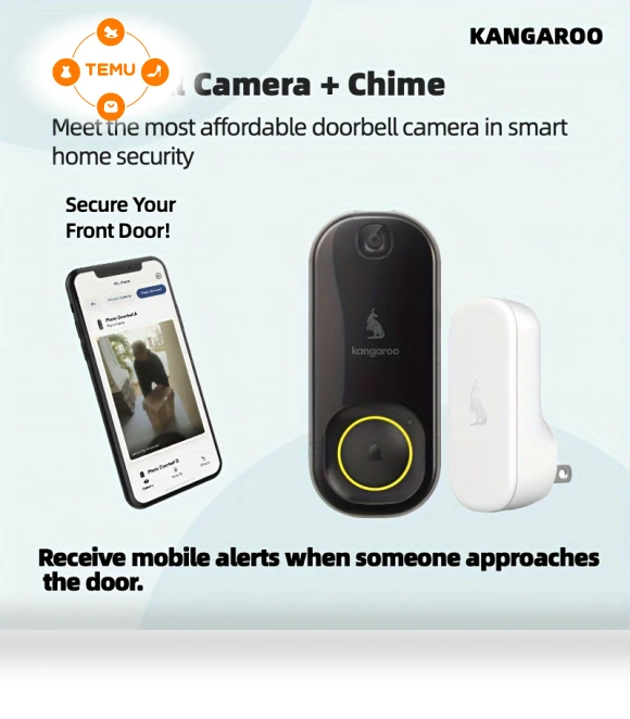 Wireless Camera Doorbell with Chime — Doorbells by Kangaroo