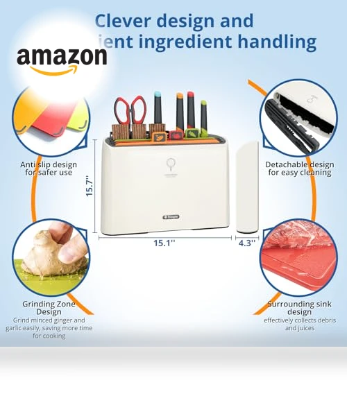 Smart Cutting Board and Knife Set with Self-Cleaning Feature — Cutting Boards