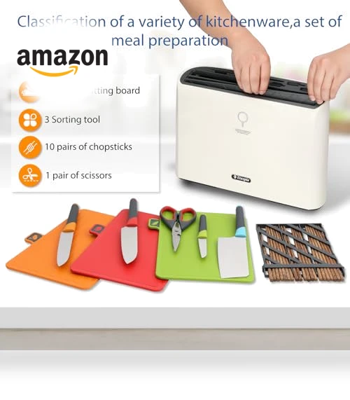 Smart Cutting Board and Knife Set with Self-Cleaning Feature — Cutting Boards