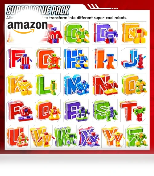 Alphabet Robots Toys for Kids, ABC Learning Toys, Alphabots, Toddlers Education Toy — Infant & Early Childhood Playthings, JOYIN