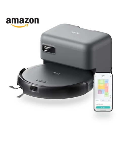 Robot Vacuum with Self Emptying Station, 60 Days Hands Free Cleaning, Ultra-Slim Design — Smart Cleaning Robots, eufy