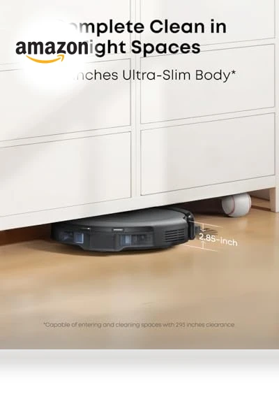 Robot Vacuum with Self Emptying Station, 60 Days Hands Free Cleaning, Ultra-Slim Design — Smart Cleaning Robots, eufy