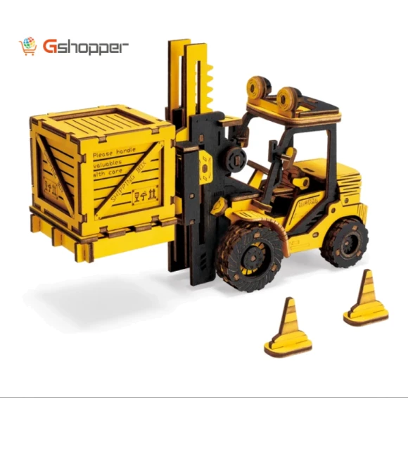 Excavator Engineering Vehicle 3D Wooden Puzzle — , Robotime