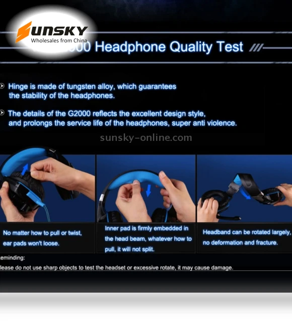 Over-ear Gaming Headset with Mic and LED Light — Headsets, KOTION EACH