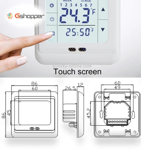 Temperature Regulator Touch Screen Heating Thermostat — Smart Climate Control