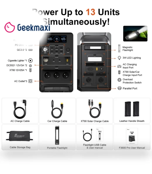 Portable Power Station with Extra Battery Kit — Portable Power Solutions, FOSSiBOT