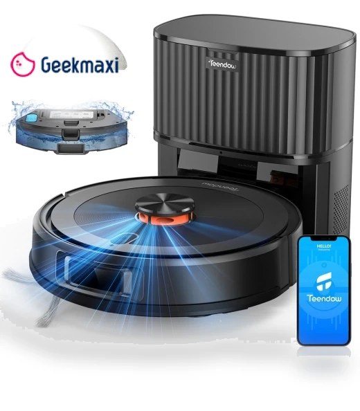 2-in-1 Robot Vacuum Cleaner and Mop with Auto-empty Station — Smart Cleaning Robots, Teendow