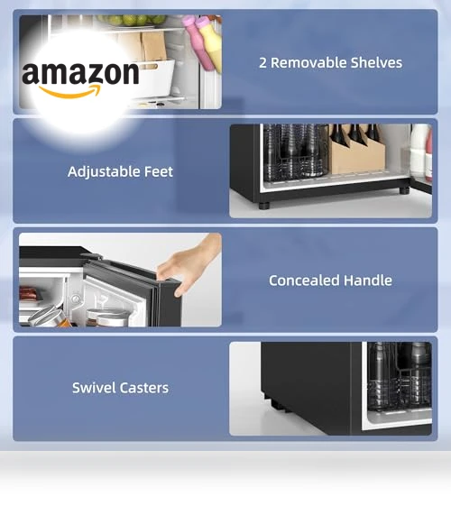 Mini Fridge with Freezer — Mini Fridges, HOMCOM