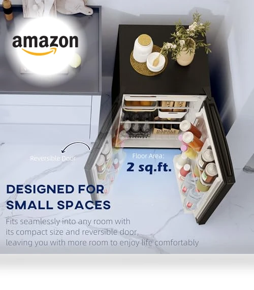 Mini Fridge with Freezer — Mini Fridges, HOMCOM