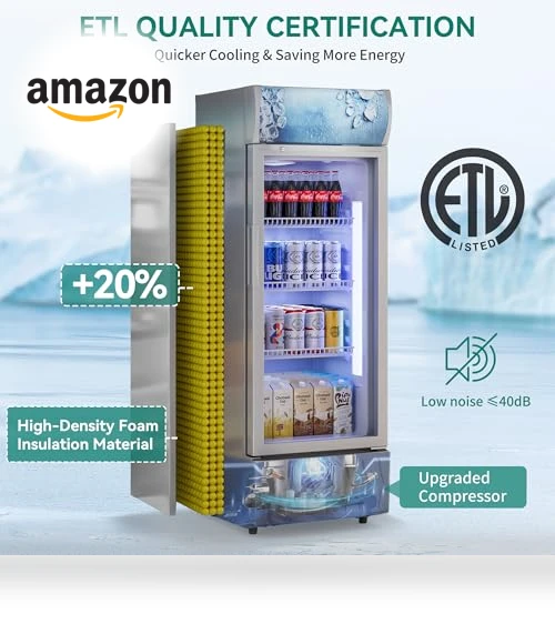 Commercial Merchandiser Display Refrigerator — Mini Fridges, YITAHOME