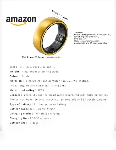 FitnessTracker Ring — Smart Rings, JKLY