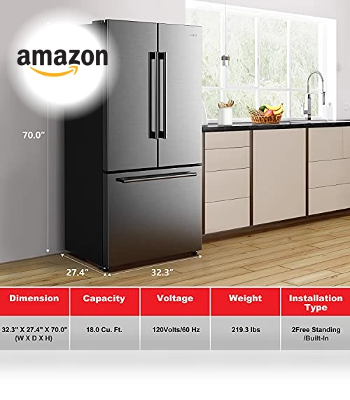 French Door Refrigerator with Installed Ice Maker and Bottom Freezer — Cooling Solutions, Galanz