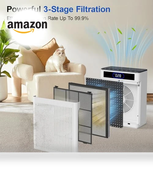 HEPA Air Purifier for Large Rooms — Activated Carbon Air Purifiers, AJR