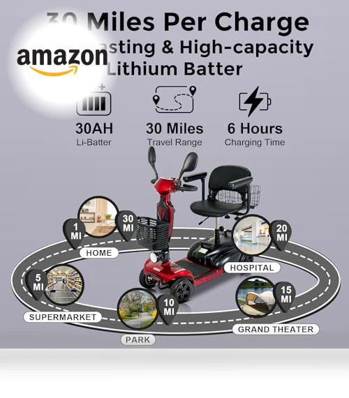 Long Range Travel Mobility Scooter — Mobility Scooters, MOVEMAGIC