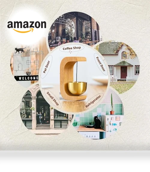 Magnetic Shopkeepers Bell Wood Doorbell Wind Chime — Chimes, EDINGM