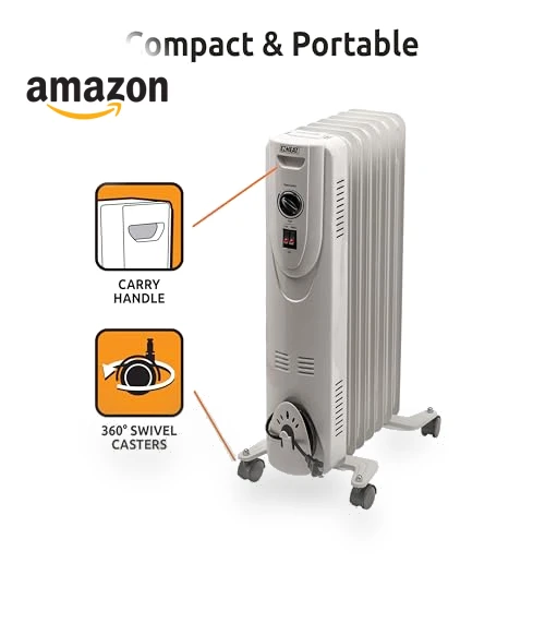 Oil-Filled Radiant Radiator Space Heater — Portable Heating Solutions, EZ-HEAT