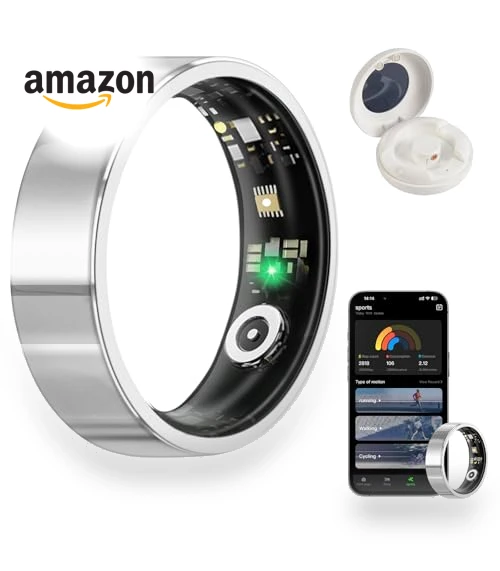 Smart Health Ring Tracker with Charging Case — Smart Rings, OUFANTE