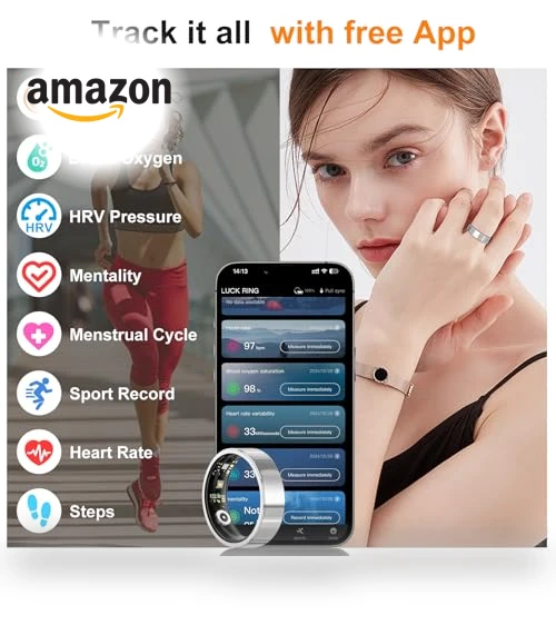 Smart Health Ring Tracker with Charging Case — Smart Rings, OUFANTE