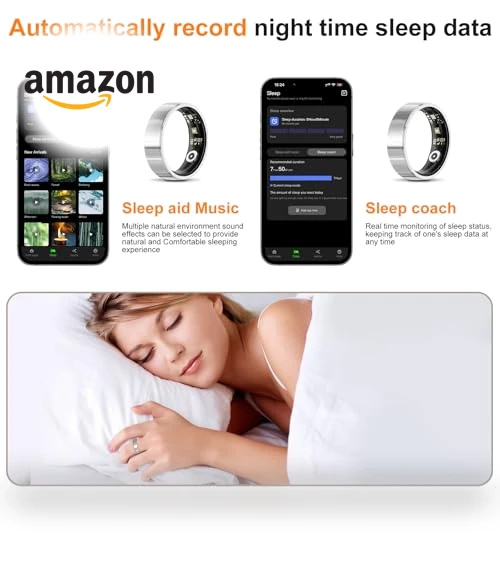 Smart Health Ring Tracker with Charging Case — Smart Rings, OUFANTE