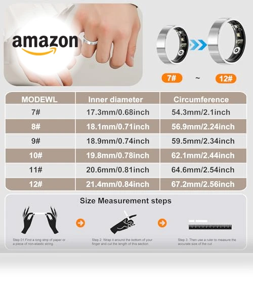 Smart Health Ring Tracker with Charging Case — Smart Rings, OUFANTE