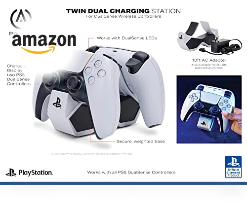 Twin Charging Station for Wireless Controllers — AC Adapters, PowerA