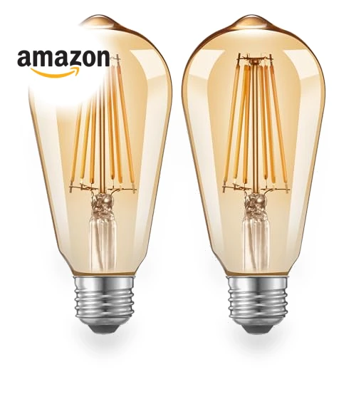 Vintage Amber Glass LED Filament Bulb — Street Lighting, Qualilux