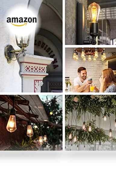 Vintage Amber Glass LED Filament Bulb — Street Lighting, Qualilux