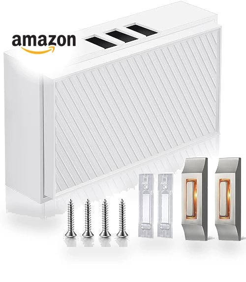Wired Doorbell Chime Kit with Lighted Metal Push Buttons — Push Buttons, Saillong