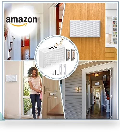 Wired Doorbell Chime Kit with Lighted Metal Push Buttons — Push Buttons, Saillong