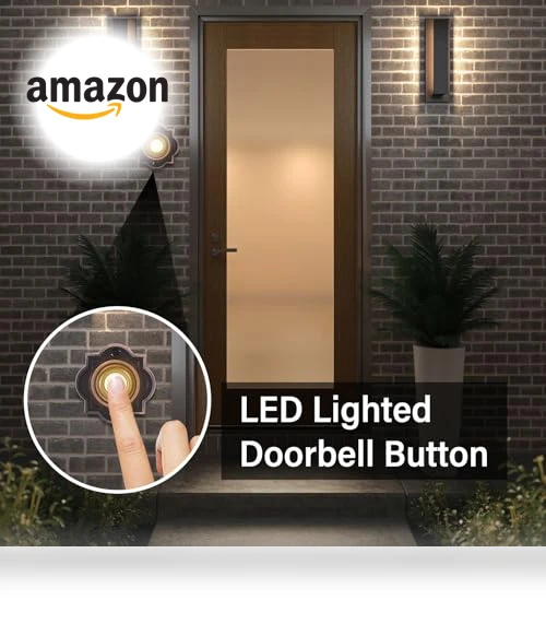 Wired Lighted Up LED Doorbell Button — Push Buttons, RANERVZ