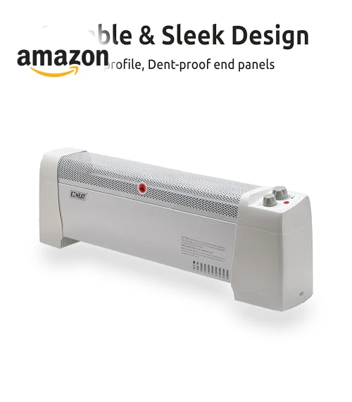 Baseboard Space Heater with Adjustable Thermostat — Portable Heating Solutions, EZ-HEAT