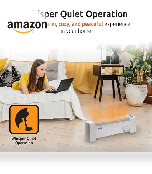 Baseboard Space Heater with Adjustable Thermostat — Portable Heating Solutions, EZ-HEAT
