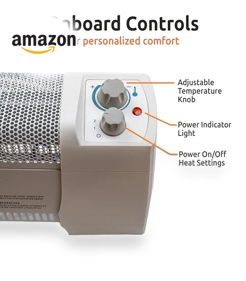 Baseboard Space Heater with Adjustable Thermostat — Portable Heating Solutions, EZ-HEAT