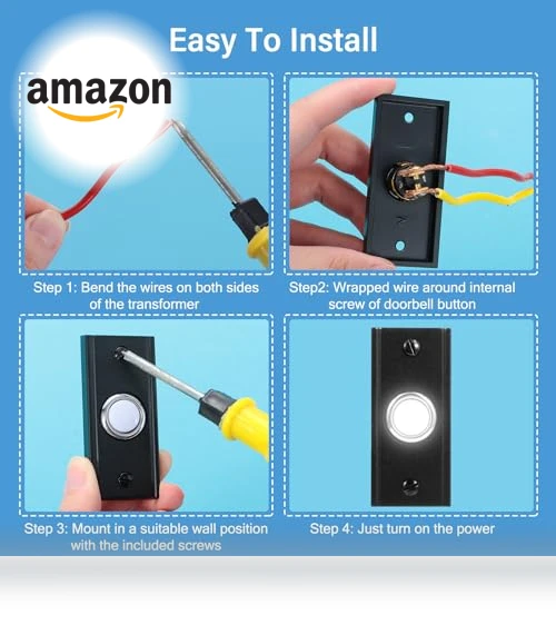 Heavy Duty Metal Door Bell Push Button — Kits, RANERVZ