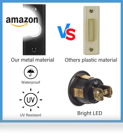 Heavy Duty Metal Door Bell Push Button — Kits, RANERVZ