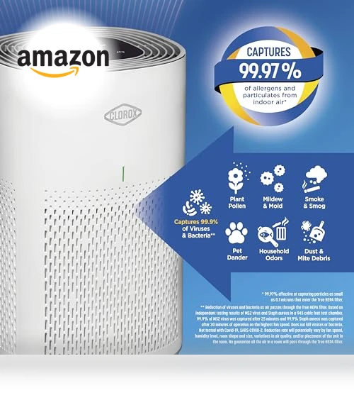 True HEPA Air Purifier — Activated Carbon Air Purifiers, Clorox Home Appliances