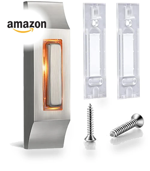 Heavy Duty Metal Door Bell Button with Warm LED Light — Push Buttons, Enhon