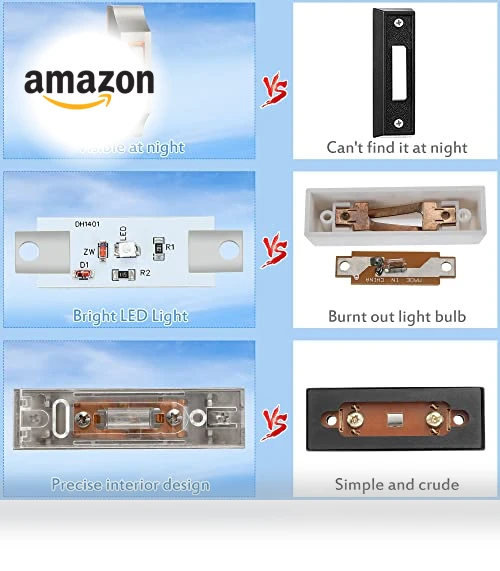 Heavy Duty Metal Door Bell Button with Warm LED Light — Push Buttons, Enhon