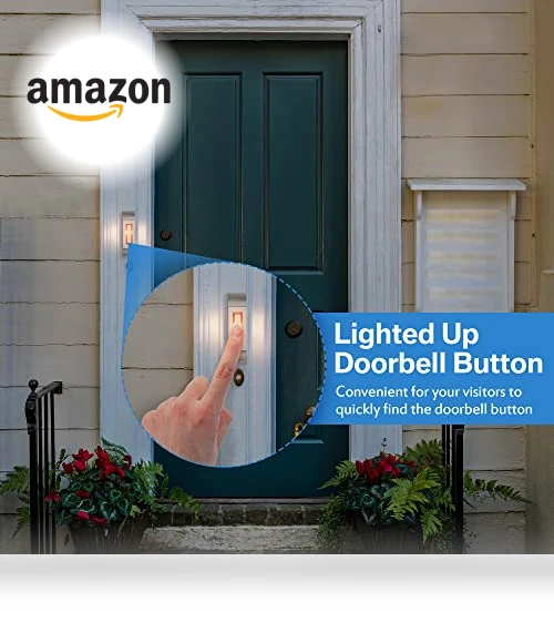 Heavy Duty Metal Door Bell Button with Warm LED Light — Push Buttons, Enhon