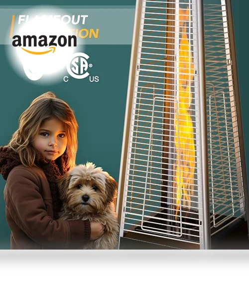 Pyramid Flame Outdoor Heater — Patio Heaters, Pamapic