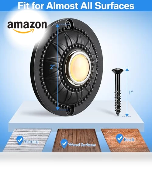 Round Metal Doorbell Push Button — Chimes, Dreyoo
