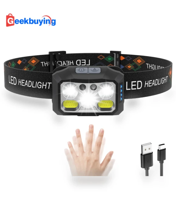 Motion Sensor Type-C Rechargeable Headlamp — Headlamps, Other